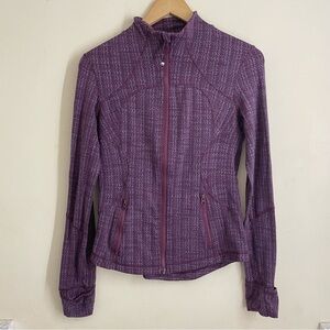 Lululemon Forme Jacket Purple Chevron Full Zip